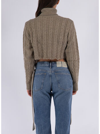 PULLOVER IN MAGLIA TRECCIATA, 110, small