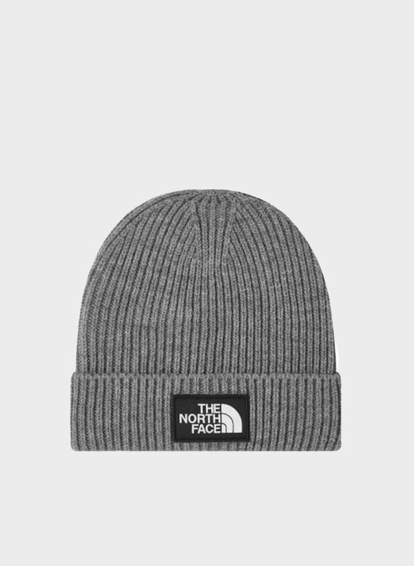 CAPPELLO TNF LOGO BOX CUFFED BEANIE, DYYMEDIUMGREY, large