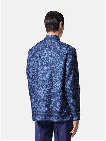 CAMICIA INFORMAL BAROQUE, 5U960 NAVY BLUE, small