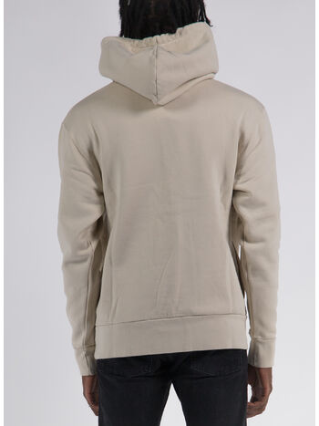 FELPA LOGO EMBROIDERY HOODIE, 132 BEIGE, small