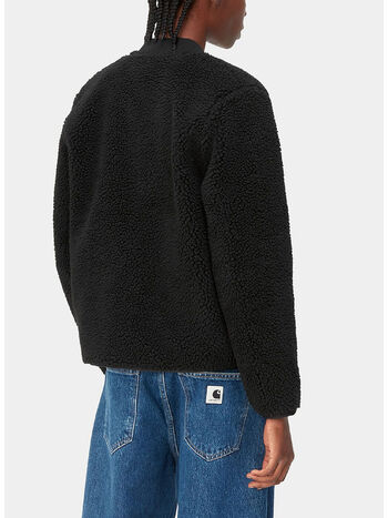 GIUBBOTTO IN PILE PESANTE JANET LINER, 00EXX BLACK/BLACK, small
