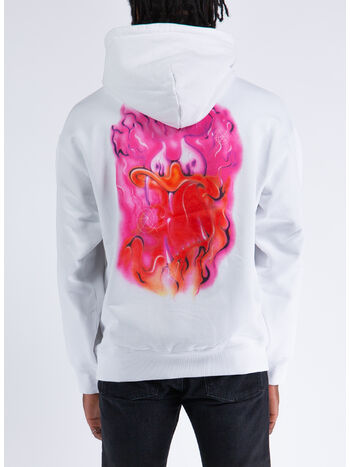 FELPA HOODED BABYBRUSH DUCK SWEAT, 02XX WHITE, small