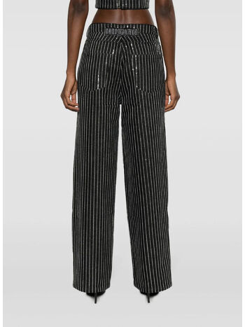 PANTALONE SEQUIN TWILL WIDE, 1000 BLACK, small