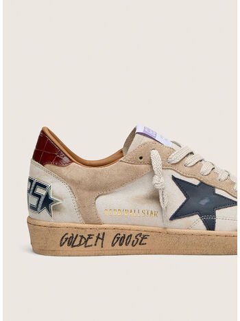 SCARPA BALL STAR PELLE, 12387 WHITE/BEIGE/INK BLUE/BROWN, small