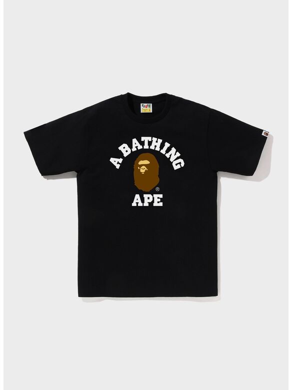 T-SHIRT COLLEGE TEE, BLACK, medium