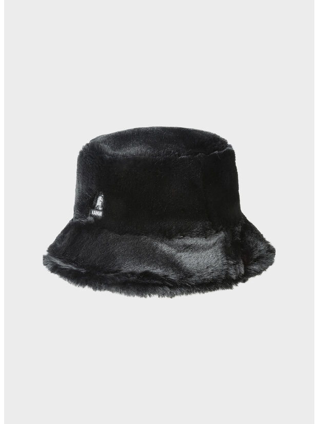 CAPPELLO FAUX FUR BUCKET UNISEX, SB002 SOLID BLACK, large