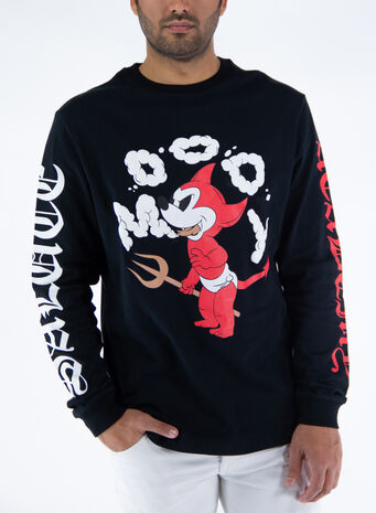 FELPA SAD EXPRESS LONG SLEEVE, BLACK, small