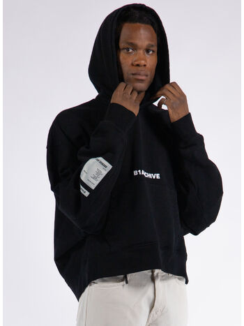 FELPA HOODIE SHORT, K02-800 HEAVY TERRY BLACK, small