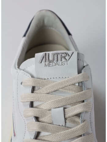 SCARPA LOW IN PELLE BIANCO, LL12 WHITENAVY, small