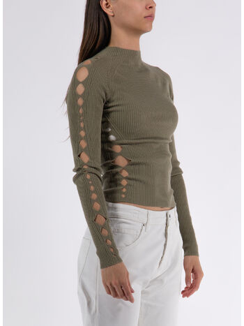 PULLOVER SNAKE DIAMOND SKIVVY, SAGE, small