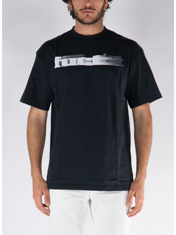 T-SHIRT OG BLURRED LOGO TEE, BLK0001 BLACK, small