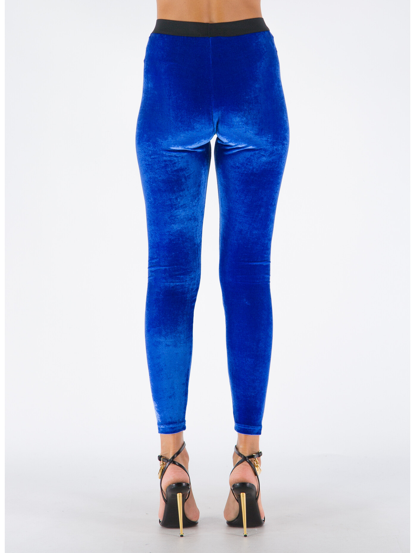 royal blue velvet leggings