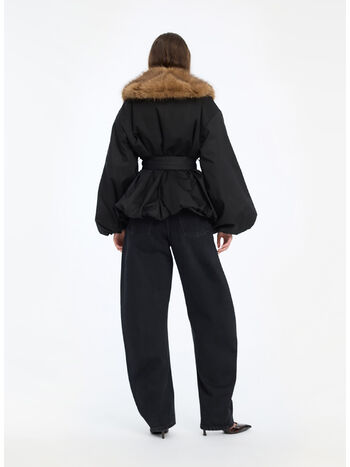 PELLICCIA FAUX FUR COLLAR, 100 BLACK, small