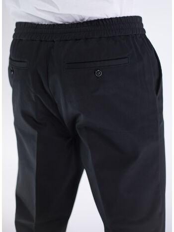 PANTALONE ELASTICATED WAIST, 001 BLACK, small