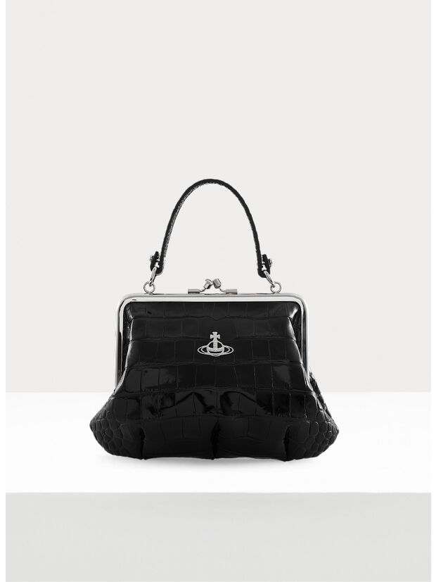 BORSA GRANNY FRAME PURSE, N401 BLACK, large