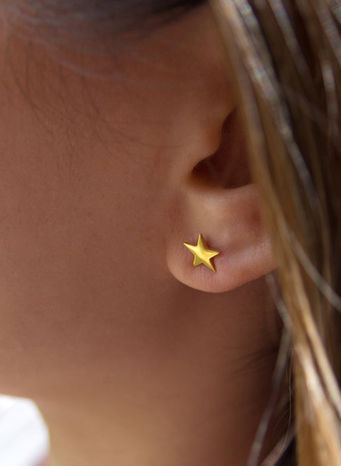 ORECCHINI KUKO EARRINGS STAR, GOLD, small