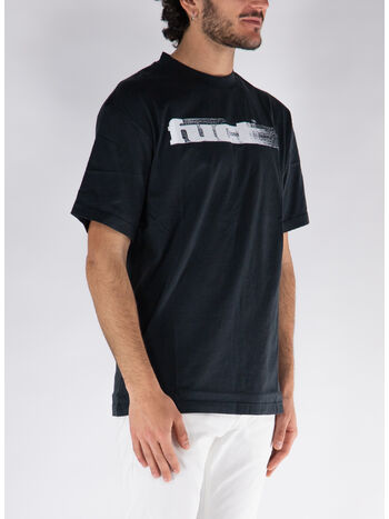 T-SHIRT OG BLURRED LOGO TEE, BLK0001 BLACK, small