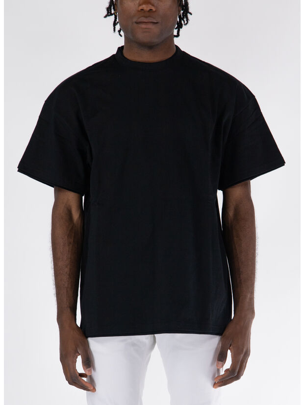T-SHIRT DOUBLELAYER, 001 BLACK, large