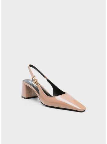 SANDALO SLING BACK T 55 PATENT CALF LEATHER, 1PS0V BLUSH VERSACE GOLD, small