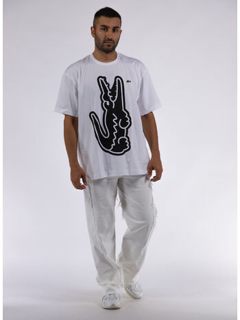T-SHIRT KNIT X LACOSTE, WHITE, small