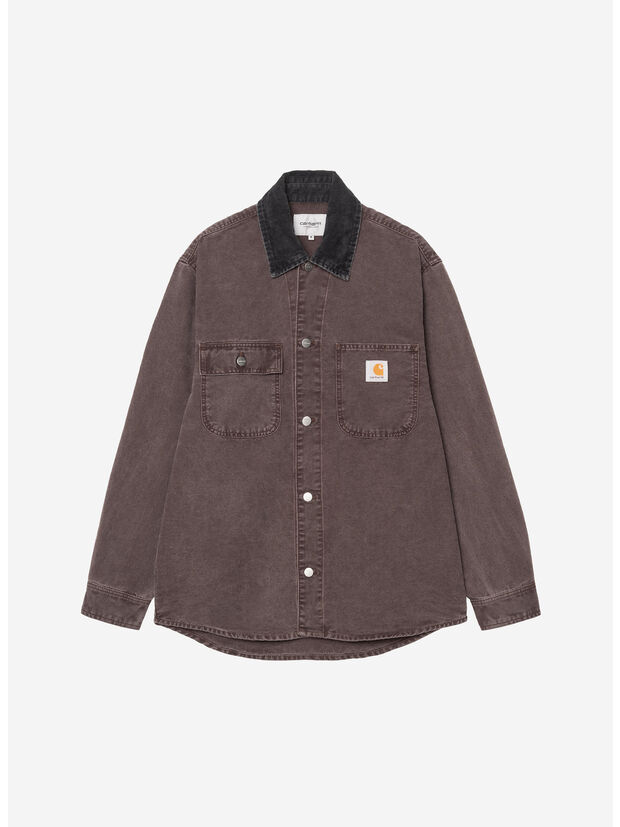 GIACCA MITCH SHIRT, 3AN0J PALISANDER/BLACK DUSKY CANVAS, large