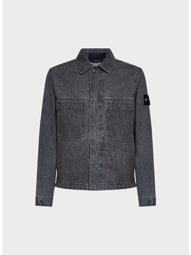 JACKET BIKER, VJ604 GREY LIGHT WASH, large