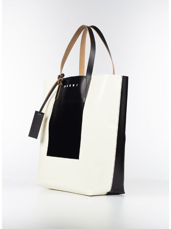 BORSA SHOPPING, ZO227 SILK WHITE/BLACK/BLACK, small