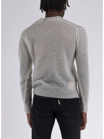 PULLOVER MOHAIR BLEND V NECK, AW003 CHALK, small