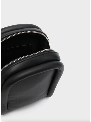 ZIP-UP BUMPER PHONE POUCH, 999 BLACK, small