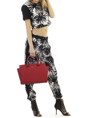 CAMICIA CORTA M/C CROPPED PRTD S/S 15, 001BLACK, small