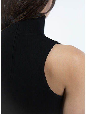 MAGLIONE SMANICATO A COSTINE CON COLLO ALTO, 002, small