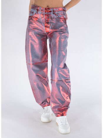 JEANS FOIL DENIM, 847 RED ALERT, small