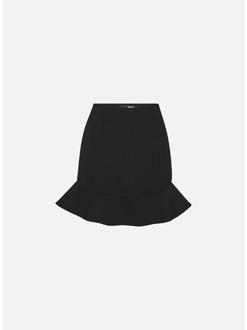 GONNA SUITING MINI RUFFLE, 100 BLACK, small