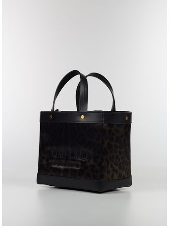 BORSA MINI SHOPPING ANIMALIER, C7929 BROWN/BLACK/BLA, small