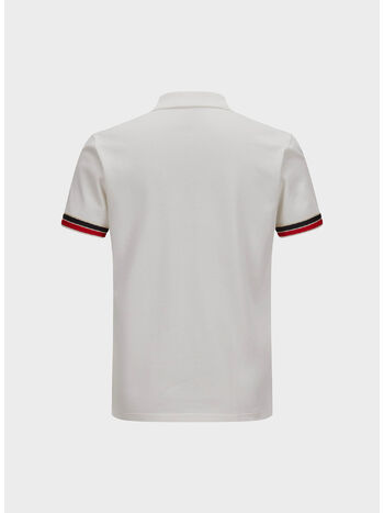 POLO IN COTONE PIQUET CON FINITURE TRICOLORE, 034, small