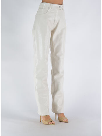 PANTALONE VINYL 5-POCKET ICONIC, 0011 BLANC CASSE, small