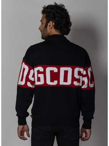 MAGLIONE SWEATER LOGO, 02BLACK, small