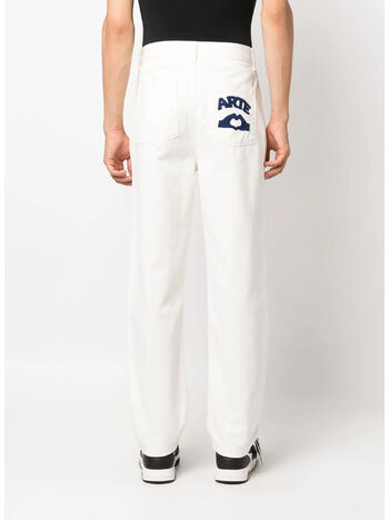 PANTALONE HEART EMBROIDERY, CREAM, small