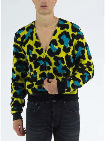 MAGLIONE CARDIGAN LEOPARD, , small