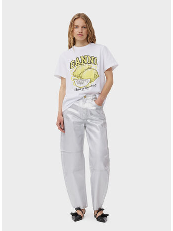 T-SHIRT BASIC LEMON, 151 BRIGHT WHITE, small