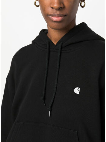 FELPA HOODED CASEY, 0M4XX BLACK/SILVER, small
