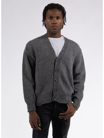 CARDIGAN CUT OUT, 055 WOOL VISCOSE CANVAS HEATHER GREY, small