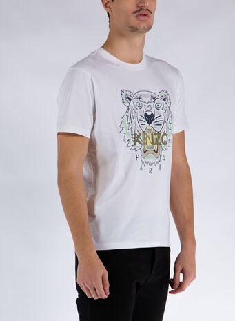 T-SHIRT TIGER CLASSIC, 01BWHITE, small