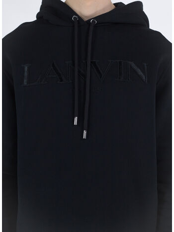 FELPA CON CAPPUCCIO EUSEBIO, 10 BLACK, small