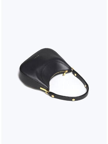 BORSA MILANO MINI IN PELLE NERA, 00N99 BLACK, small