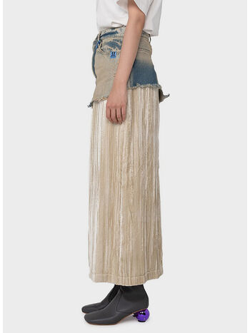 GONNA VELVET DENIM, BEIGE, small