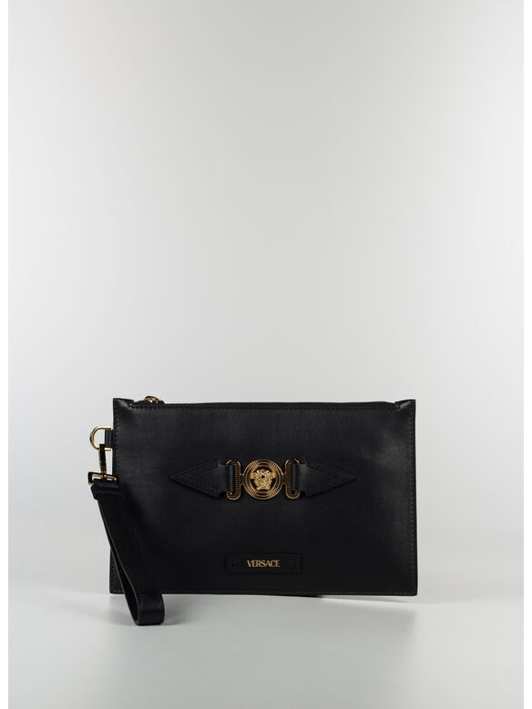 BORSA A MANO MEDUSA BIGGIE PICCOLA, 1B00V NERO/ORO VERSACE, medium