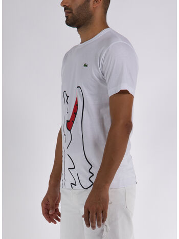 T-SHIRT KNIT X LACOSTE, WHITE, small