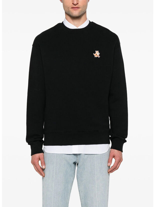 FELPA GIROCOLLO SPEEDY FOX PATCH, P199 BLACK, large