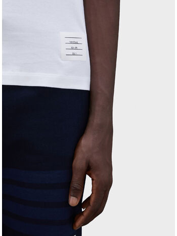T-SHIRT JERSEY SIDE SLIT TEE, 100 WHITE, small